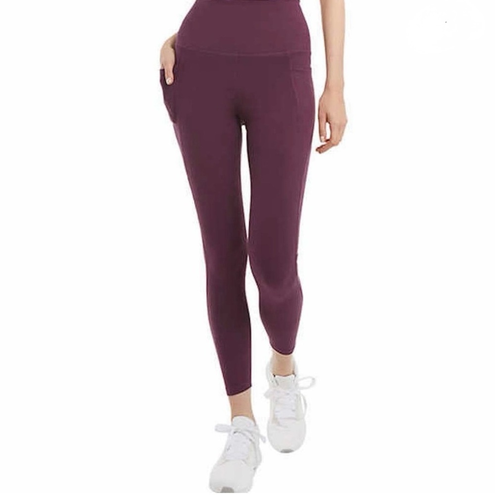 Danskin 7/8 Leggings with Pockets Size Small Women's maroon/plum